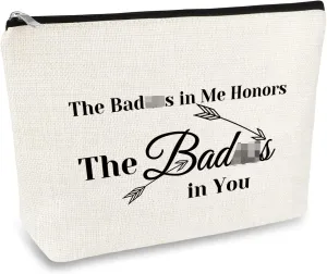 Funny Women Gifts Makeup Cosmetic Bag for Women Encouraging Inspirational Gifts for Her Friendship Gifts Birthday Christmas Appreciation Gifts for Best Friends Coworker Mom Sister Motivational Gifts