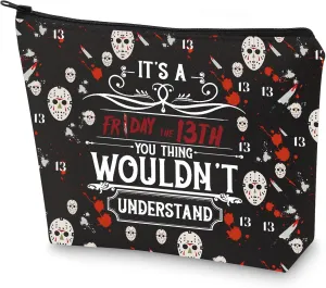 G2TUP Horror Movie Cosmetic Bag Jason Mask Fans Gift It's A Things Wouldn't Understand Makeup Bag Scary Movie Merch (Its a Frid)