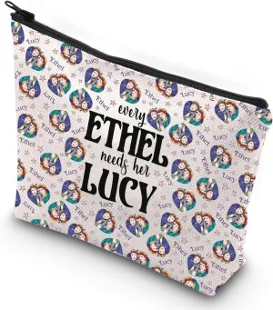 G2TUP Lucy Tv Show Cosmetic Bag Every Ethel Needs Her Lucy Gift for Besties Best Friend Soul Friend Makeup Bag (Every Ethel New)