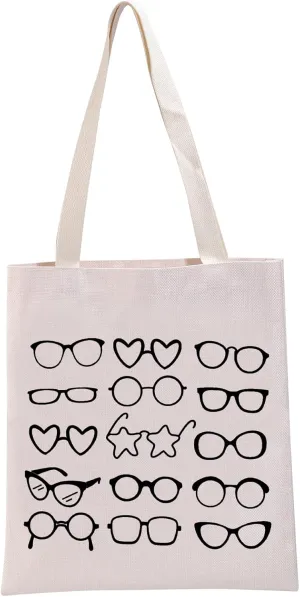 G2TUP Optometrist Gift Glasses Style Tote Bag Eye Doctor Handbag Opto Symbols Gift Glasses Lover Gift Opto Graduation Gift