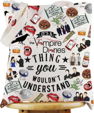 G2TUP Vampire Makeup Bag Stefan & Elena Fans Gift It's A Vampire Thing Cosmetic Bag Salvatore Brothers Merch (Vampire Thing TG)