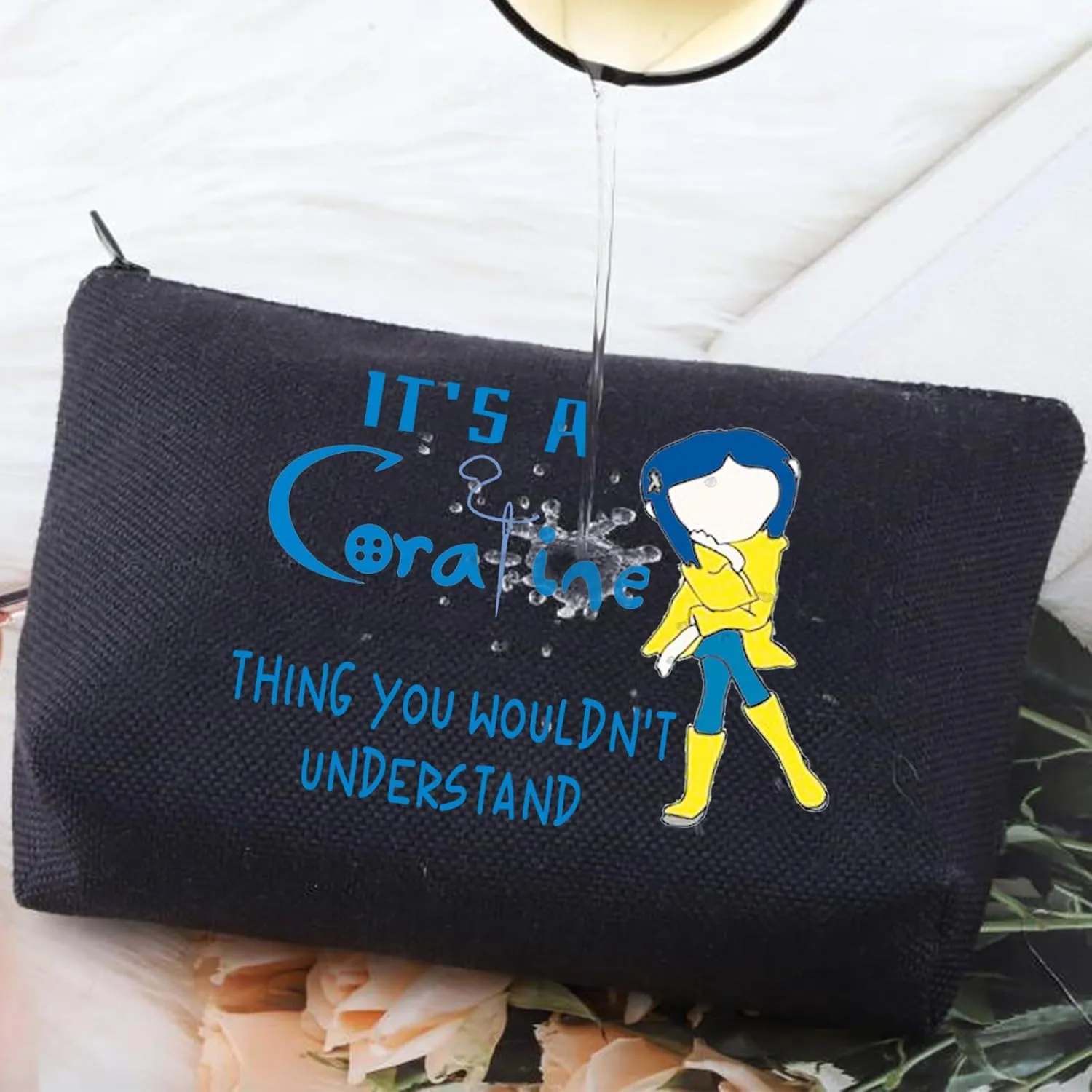 G2TUP Zombie Inspired Gifts Burton Fan Travel Cosmetic Bag Horror Movie Cartoon Cosplay Gift Other Mother Organizer (Burton Fan Black)