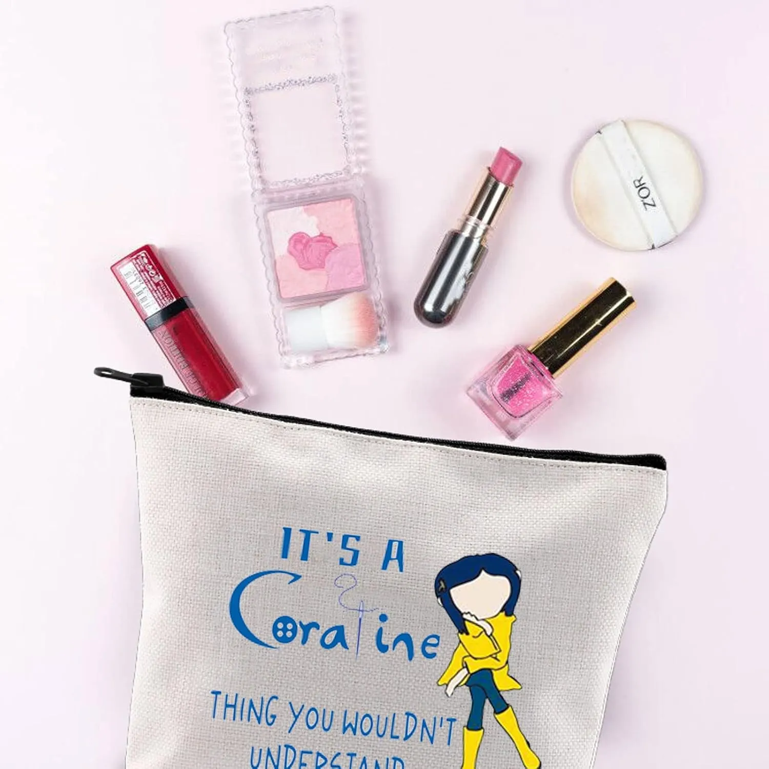 G2TUP Zombie Inspired Gifts Burton Fan Travel Cosmetic Bag Horror Movie Cartoon Cosplay Gift Other Mother Organizer (Burton Fan Makeup Bag)