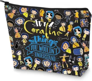 G2TUP Zombie Inspired Gifts Burton Fan Travel Cosmetic Bag Horror Movie Cartoon Cosplay Gift Other Mother Organizer (It's Cora Thing New)
