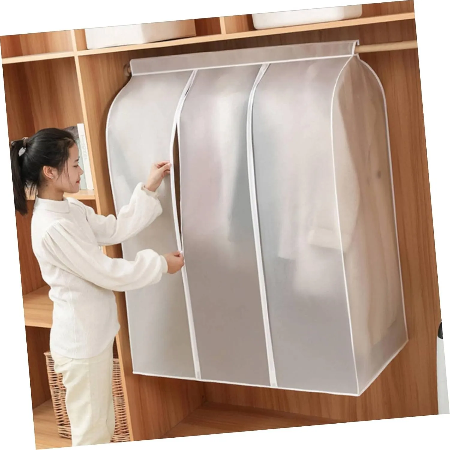 Garment Bag Wardrobe Hanging Storage Bag for Suit Dress Moisture Absorbers for Closet Material Cover s Size