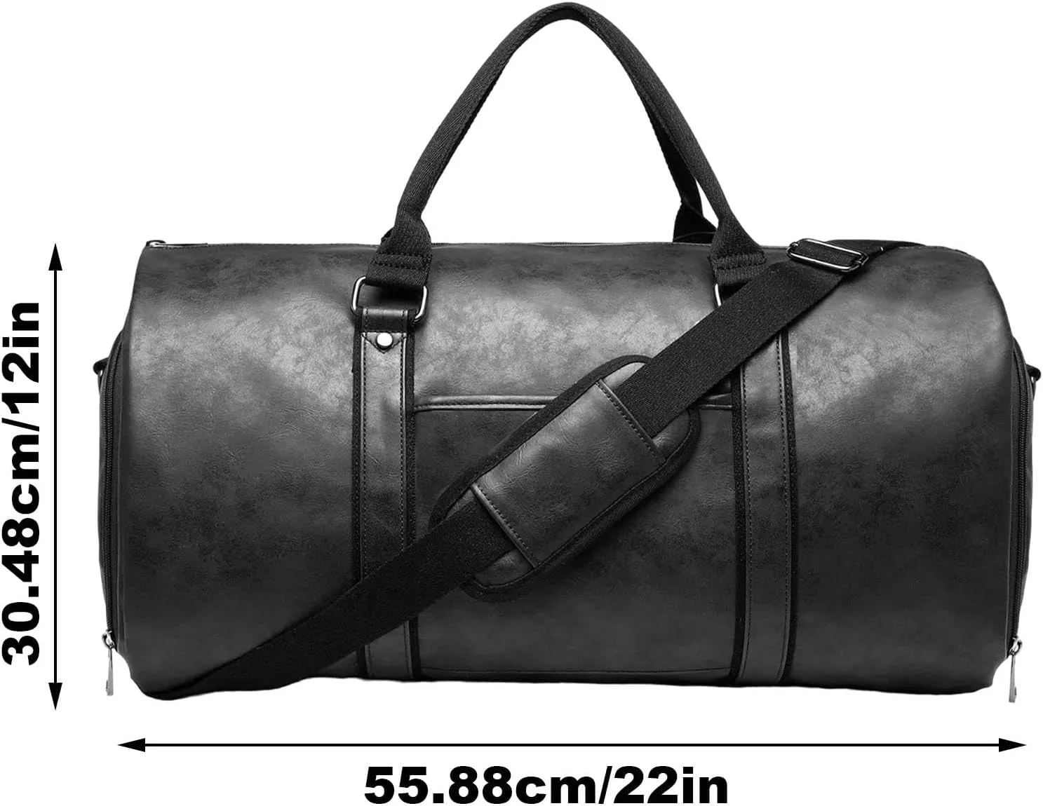 Garment Duffle Bags for Travel, Convertible Suit Carrier Large Bag, 2 in 1 Leather Dress Suitcase, Suit Bag with Shoes Compartment, Business Trip Travel Duffle, Vacation Garment Bag for Men,