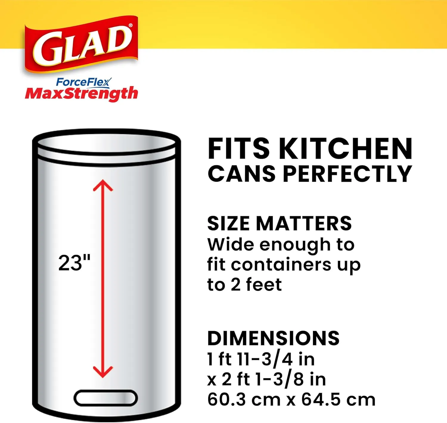 Glad ForceFlex MaxStrength Tall Kitchen Trash Bags, 13 Gal, Cherry Blossom, 90 Ct, Pack May Vary