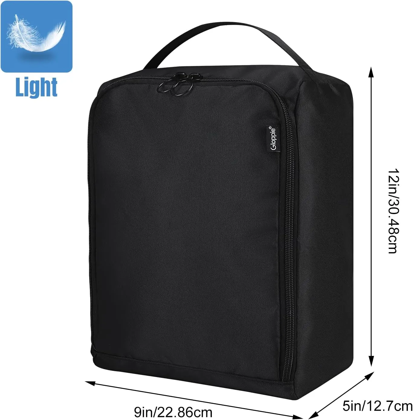 Gloppie Shoe Bags for Travel Shoe Pouch Portable Large Shoes Storage Bag for Men Women Shoe Organizer Black Shoe Packing Cubes for Travel Gym Sport Must Have for Business Trip Bolsa de Zapatos