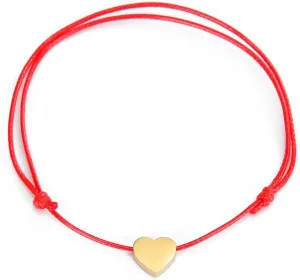 Gold Red Heart Bracelet for Women Love Wristband Family Friends Adjustable Gift Wristlet Birthday Anniversary
