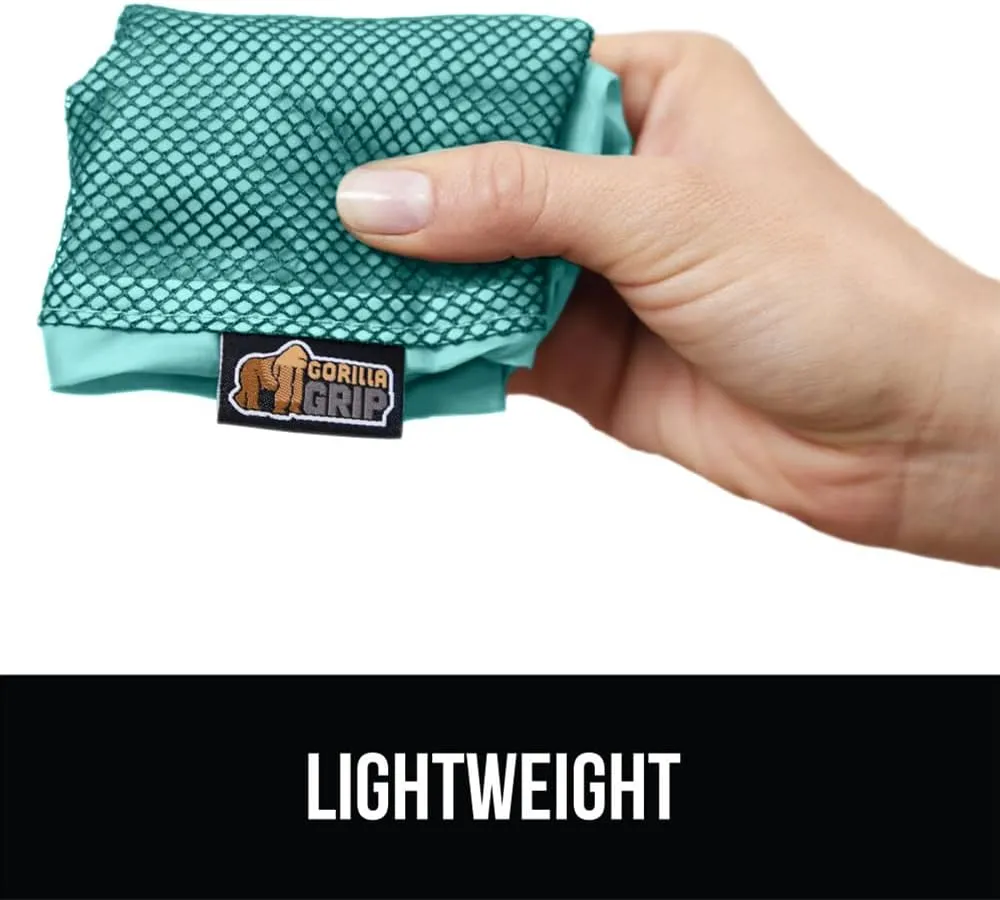 GORILLA GRIP Packing Cubes, Travel Essentials for Suitcase, Mesh Organizer Bags for Clothes Toiletries Shoes and Laundry, Luggage and Carry On Airplane Accessories, Traveling Must Have 3 Set Turquoise
