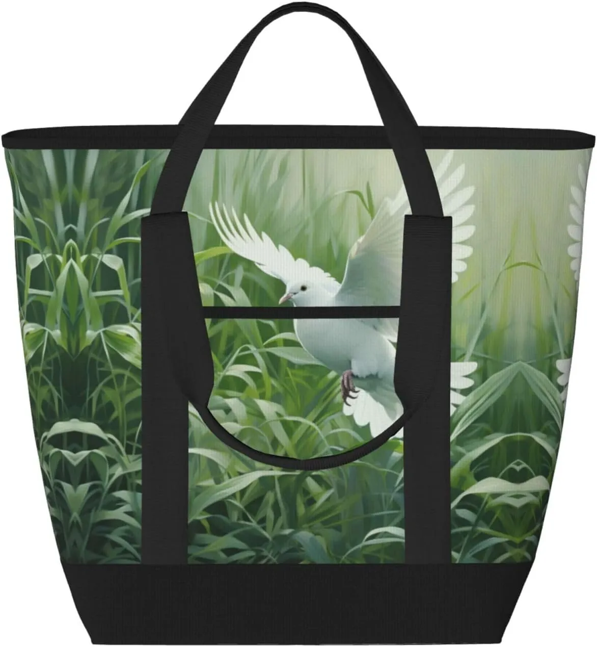 Grass and dove Women's tote bags and reusable women's beach bags are suitable for travel insulation and cooling bags.