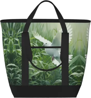 Grass and dove Women's tote bags and reusable women's beach bags are suitable for travel insulation and cooling bags.
