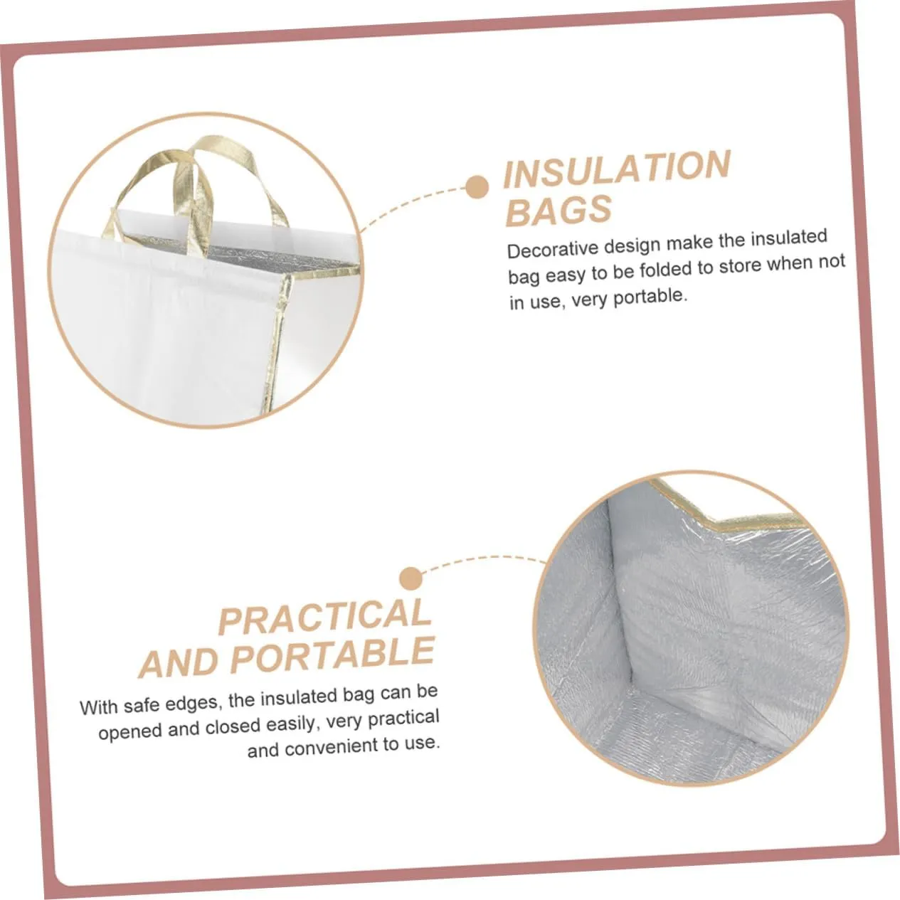 Grocery Bag Carrier Catering Bag for Food Deliveries Cooler Bags Insulated Catering Bags Insulated Food