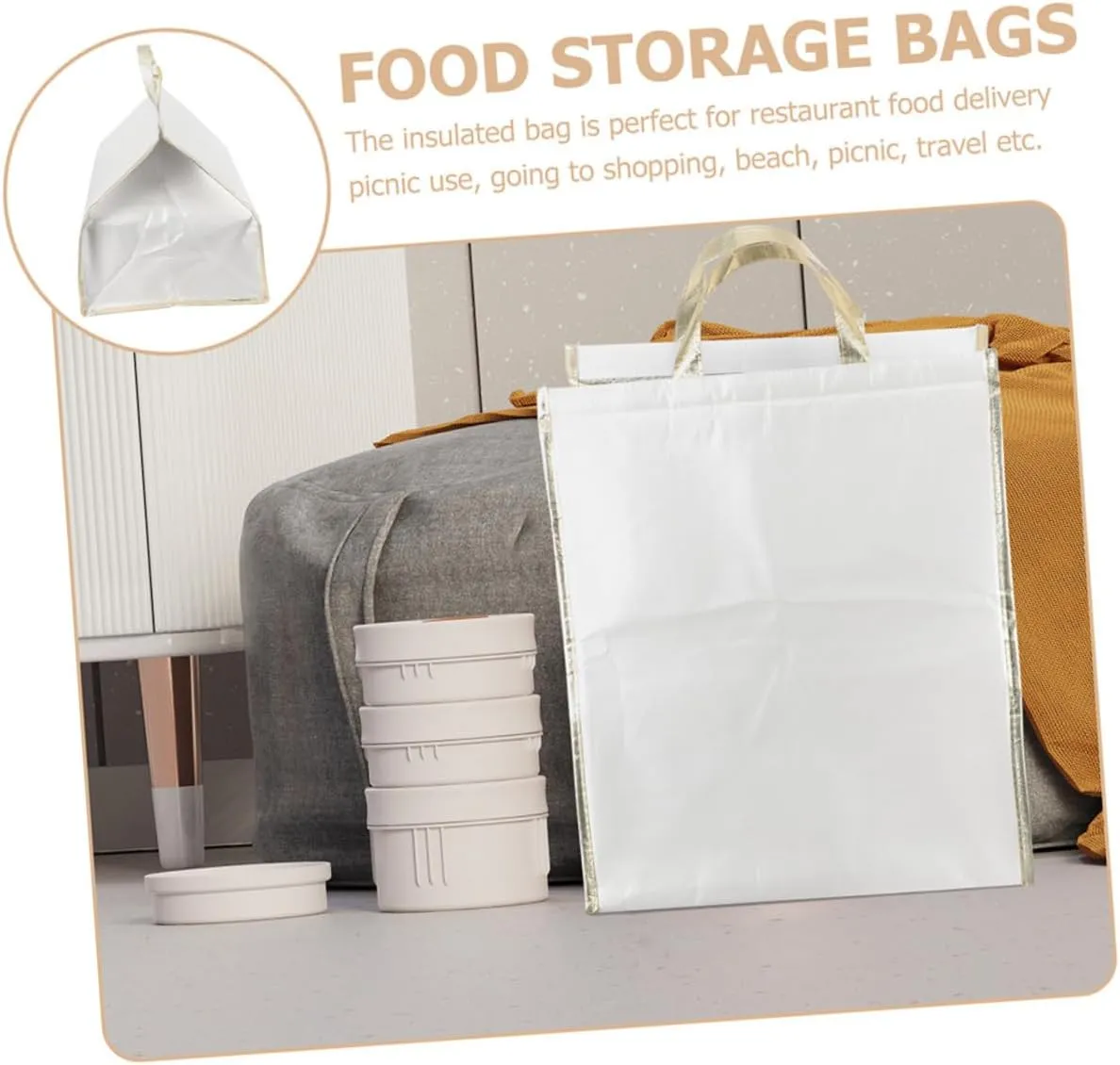 Grocery Bag Carrier Catering Bag for Food Deliveries Cooler Bags Insulated Catering Bags Insulated Food