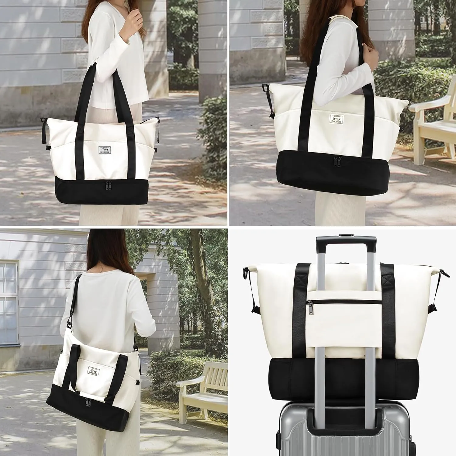 Gym Bag for Women Sport Duffel Bag for Men with Shoes Compartment Travel Duffle Bags with Wet Pocket School Yoga Football Basketball Lightweight Carry on Weekender Bags Key Purse