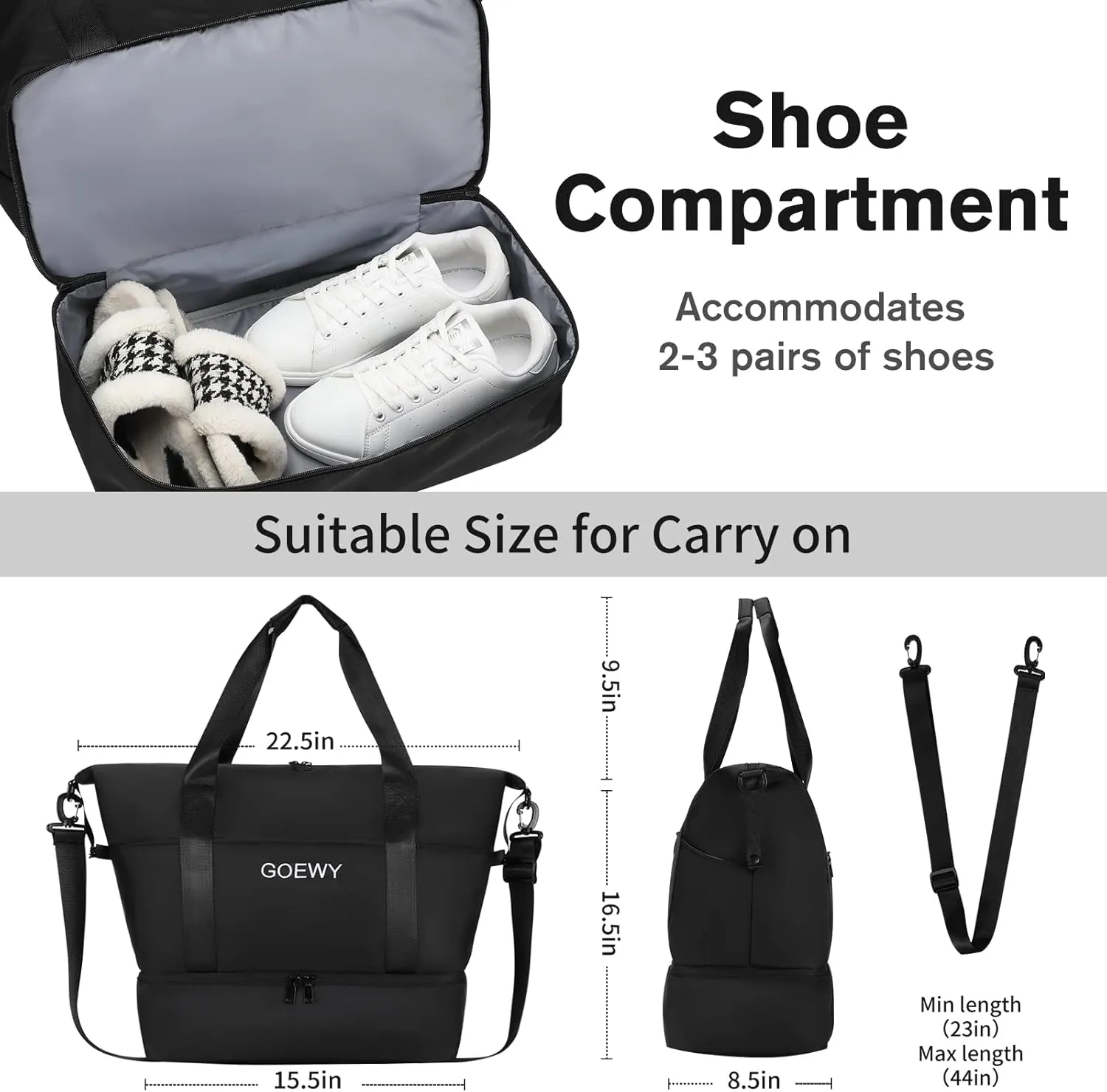 Gym Bag for Women Sport Duffel Bag for Men with Shoes Compartment Travel Duffle Bags with Wet Pocket School Yoga Football Basketball Lightweight Carry on Weekender Bags Key Purse