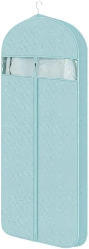 Habrur Clothes Cover 5 Pack 4.3"" Gusseted Garment Bags For Hanging Clothes Travel With Clear Window Suit Bags (Color : Blue, Size : 60 * 110cm)