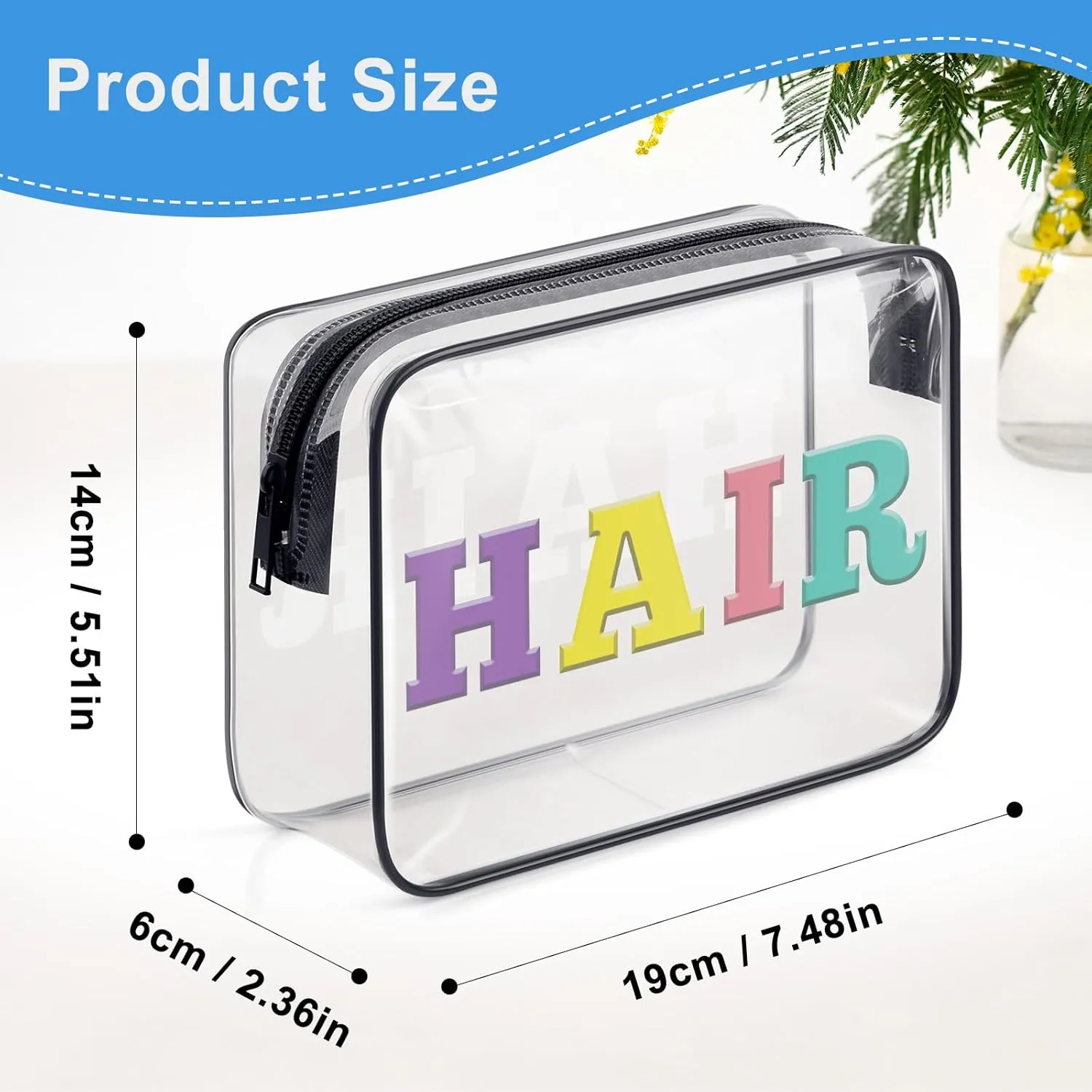 Hair Care Preppy Makeup Bag Hairdresser Gifts Hair Stylist Cosmetic Bag Funny Hair Dresser Gift Cosmetic Makeup Case Birthday Graduation Gift for Women Friends Sister Travel Zipper Toiletry Pouch