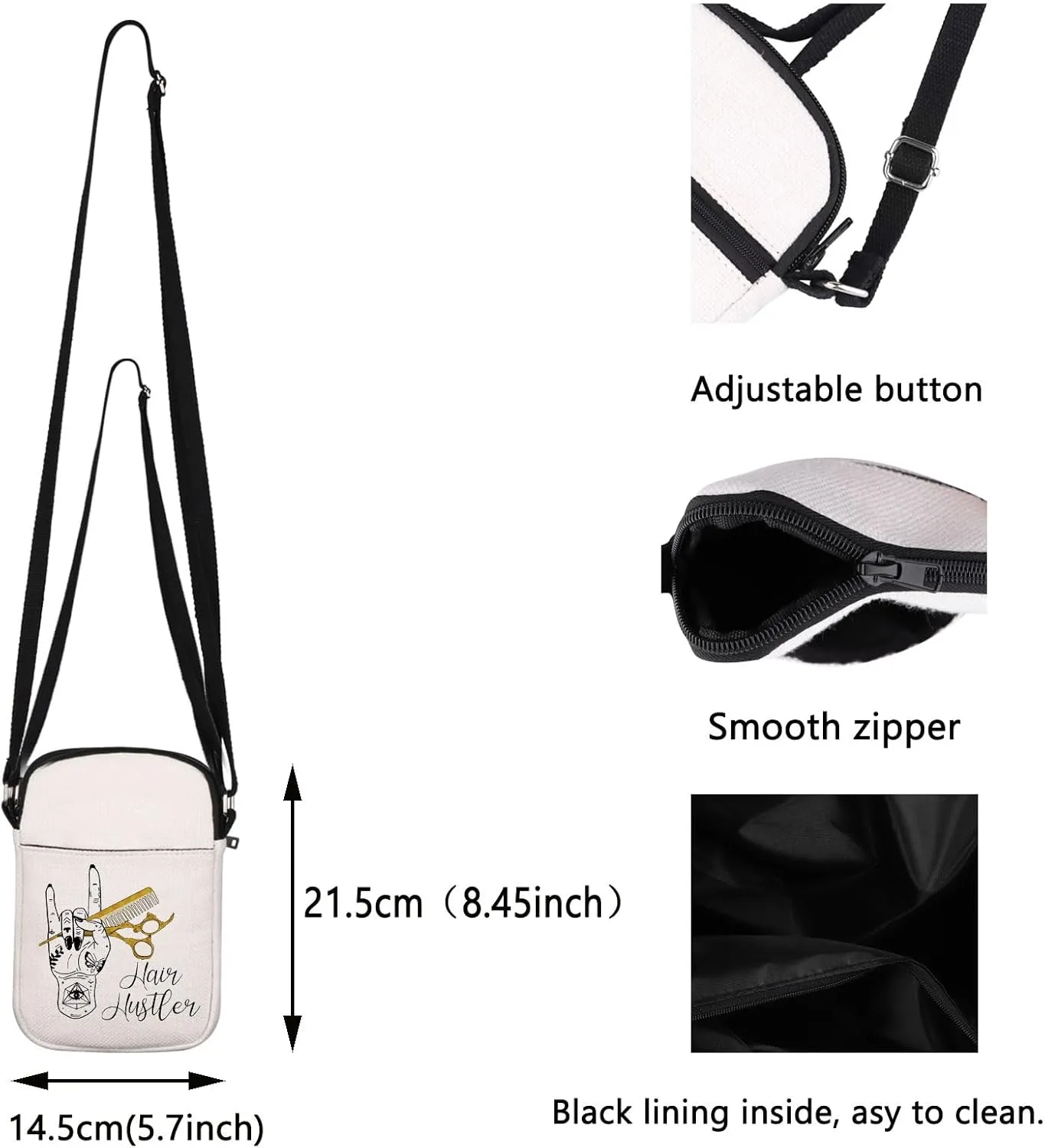 Hair Hustler Hand Gift Hair Stylist Crossbody Bagg Cosmetologist Gift Hairdresser Gift Beautician Crossbody Bag