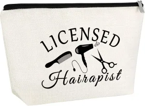 Hair Stylist Gifts Hair Dresser Gift for Women Makeup Bag Hairdresser Present Salon Owner Cosmetic Bag Inspirational Graduation Present for Hairdresser for Friends Cosmetology Travel Pouch