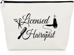 Hair Stylist Gifts Hairdresser Makeup Bag Hairdresser Appreciation Gifts for Hairstylist Coworkers Thank You Travel Bag for Salon Barber Christmas Graduation Present for Hair Stylist Cosmetic Pouch