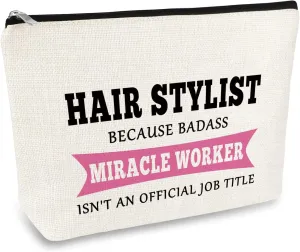 Hair Stylist Gifts Hairdresser Makeup Bag Hairdresser Gifts Cosmetology Graduation Gift Cosmetic Bags Hair Stylist Appreciation Gifts Christmas Birthday Gift for Hair Stylist Hair Dresser Travel Pouch