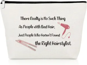 Hairdresser Appreciation Gifts for Hairstylist Makeup Bag Hair Stylist Thank You Gift for Women Hair Dresser Birthday Retirement Presents Cosmetology Graduation Presents for Cutter Cosmetic Pouch