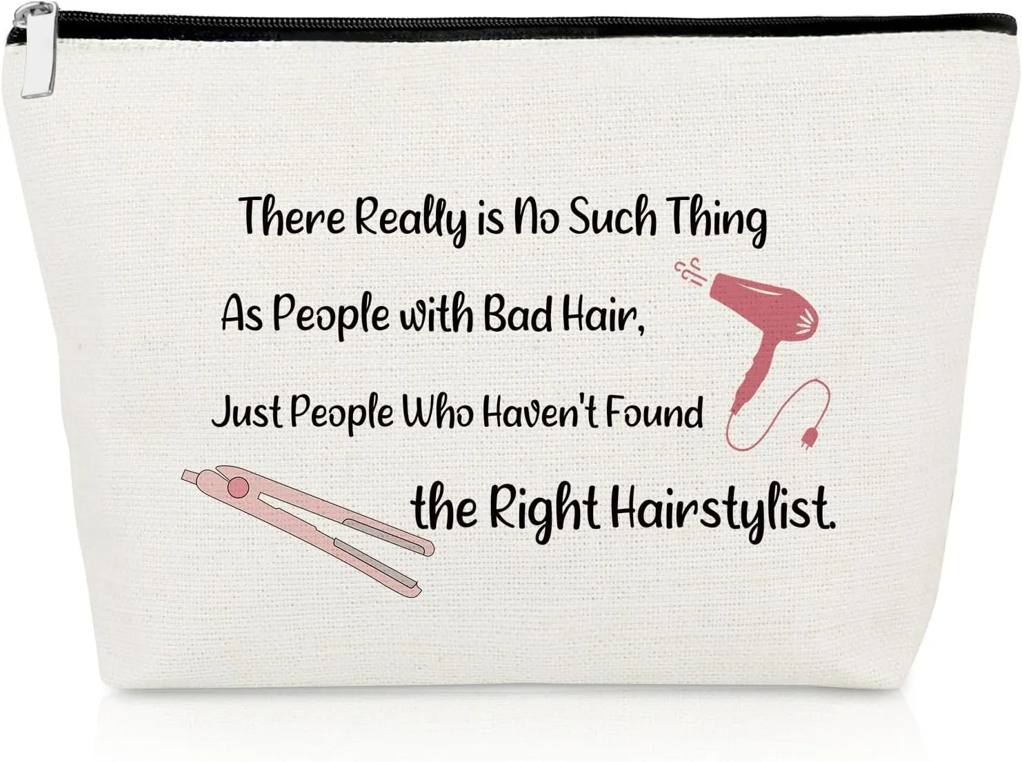 Hairdresser Appreciation Gifts for Hairstylist Makeup Bag Hair Stylist Thank You Gift for Women Hair Dresser Birthday Retirement Presents Cosmetology Graduation Presents for Cutter Cosmetic Pouch