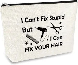 Hairdresser Gift Hair Stylist Makeup Bag Hair Stylist Graduation Gift Cosmetic Bag Funny Christmas Birthday Gifts for Hairstylist Salon Owner Esthetician Barber Friend Inspirational Gifts Travel Pouch