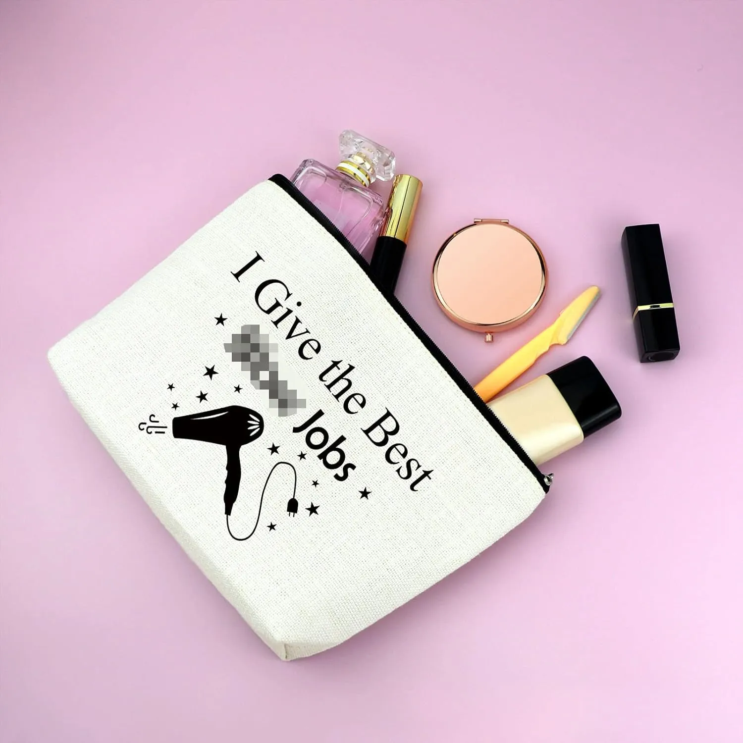 Hairdresser Gift Makeup Cosmetic Bag Hair Dresser Gift Cosmetology Graduation Gifts for Girl Hair Stylist Salon Stylist Gifts Appreciation Birthday Inspirational Present for Hairdresser Travel Pouch