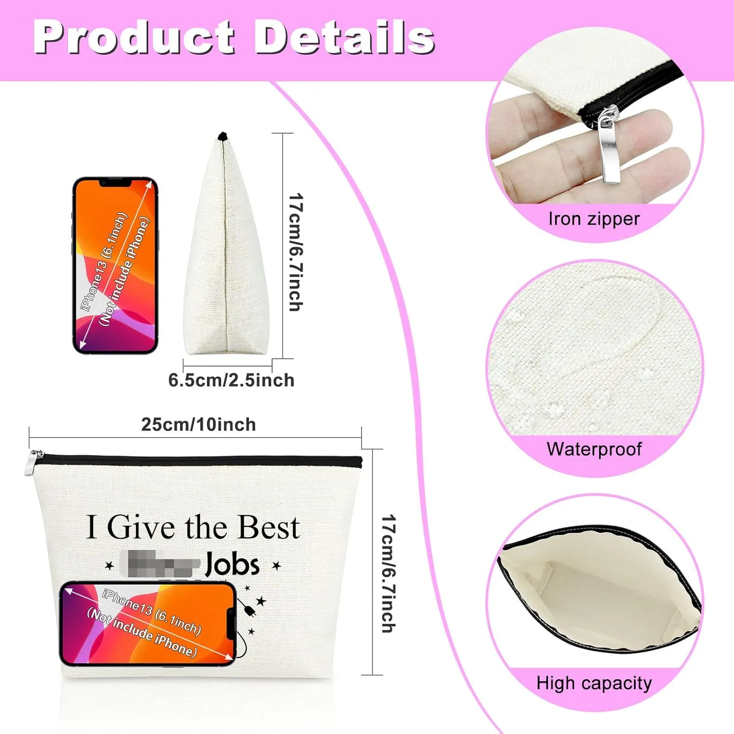 Hairdresser Gift Makeup Cosmetic Bag Hair Dresser Gift Cosmetology Graduation Gifts for Girl Hair Stylist Salon Stylist Gifts Appreciation Birthday Inspirational Present for Hairdresser Travel Pouch