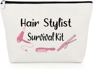 Hairdresser Gifts Hair Stylist Makeup Bag Inspirational Gifts for Hairstylist Hair Dresser Cosmetic Bag Retirement Presents for Hairdresser Cosmetology Graduation Presents Travel Cosmetic Pouch