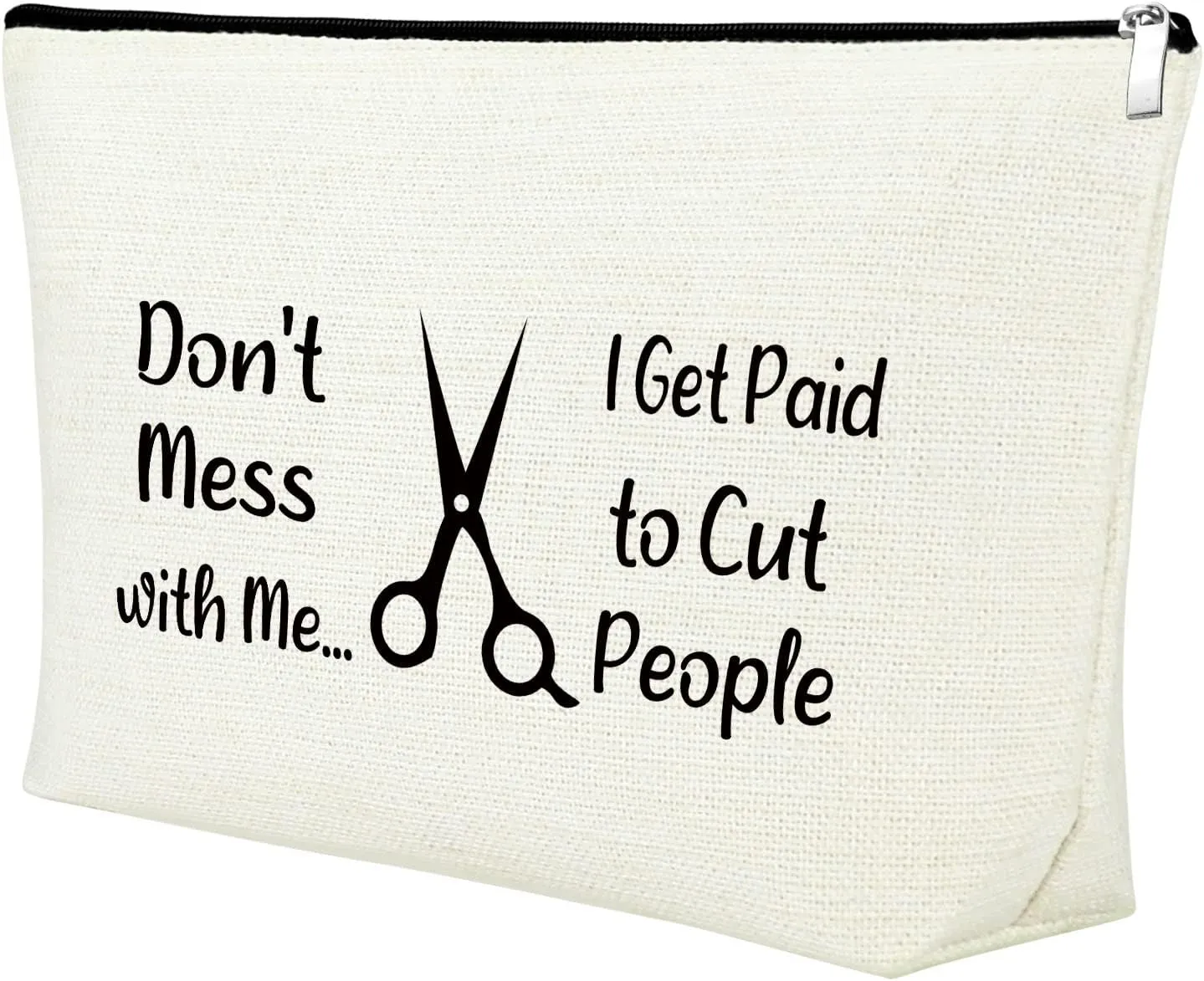 Hairdresser Gifts Hair Stylist Makeup Bags Funny Gift for Hairstylist Coworker Salon Owner Esthetician Cosmetic Bag Cosmetology Graduation Birthday Gifts for Girls Women Friends Travel Makeup Pouch