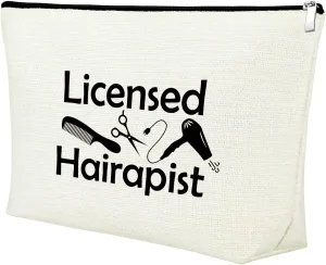 Hairdressers Gift Hair Stylist Makeup Bag Hair Stylist Gift for Woman Barber Hairstylist Cosmetic Bag Inspirational Hairstylist Gift Makeup Travel Case Inspirational Graduation Gift for Hairdresser