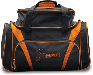 Hammer Bowling Products 2 Ball Deluxe Tote Bowling Bag - Black/Orange