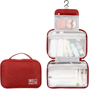 Hanging Toiletry Bags for Traveling Women,10" X 6.5" Makeup Bag,Portable Large Capacity Foldable Travel Toiletries Bag with Compartment,Waterproof Travel Cosmetic Bag,Travel Accessories