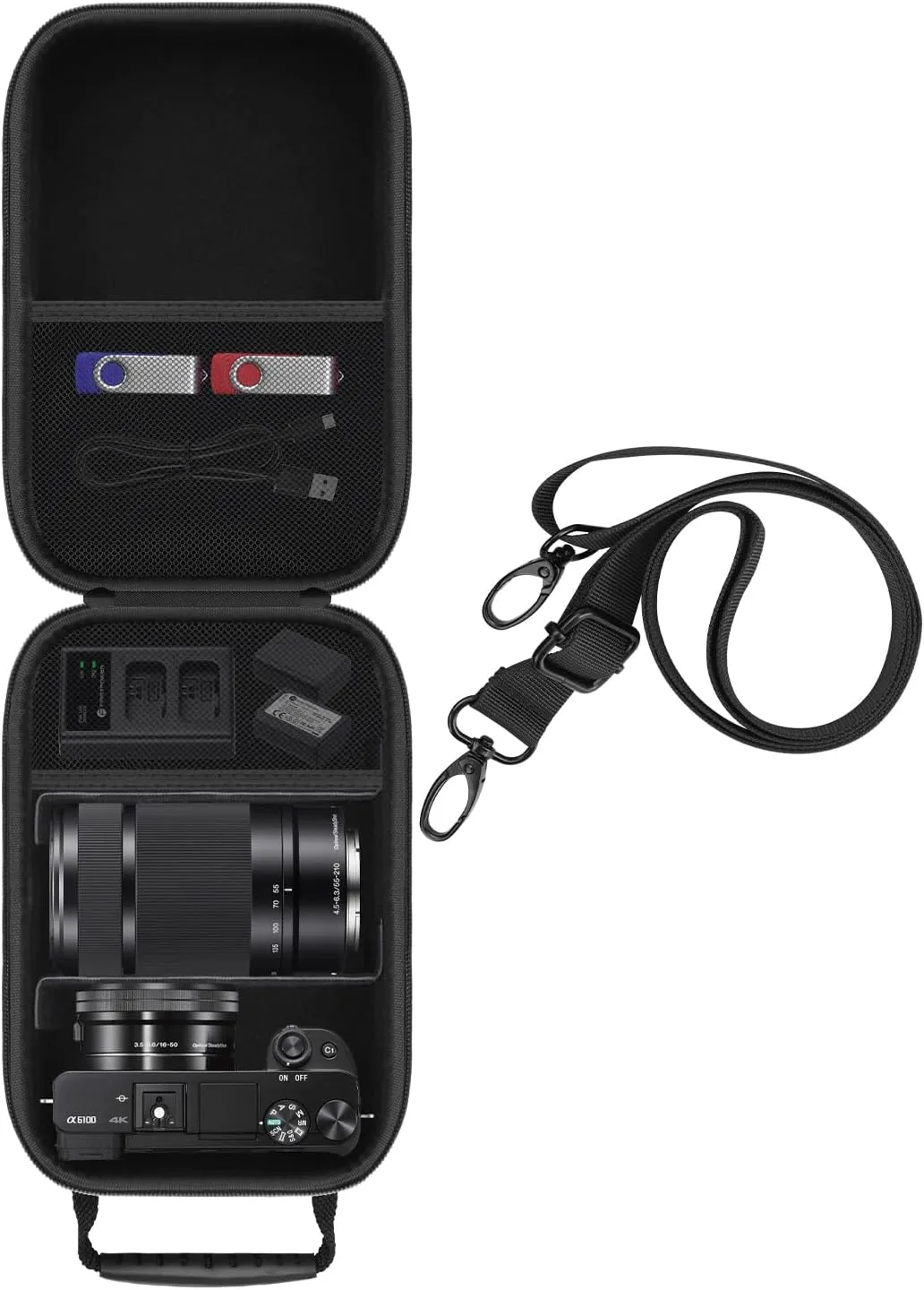 Hard Carrying Case Compatible with Sony Alpha a6400 / a6700 / a6600 / a6100 / a6500 / a6300 / a6000 Mirrorless Digital Camera (Case Only)