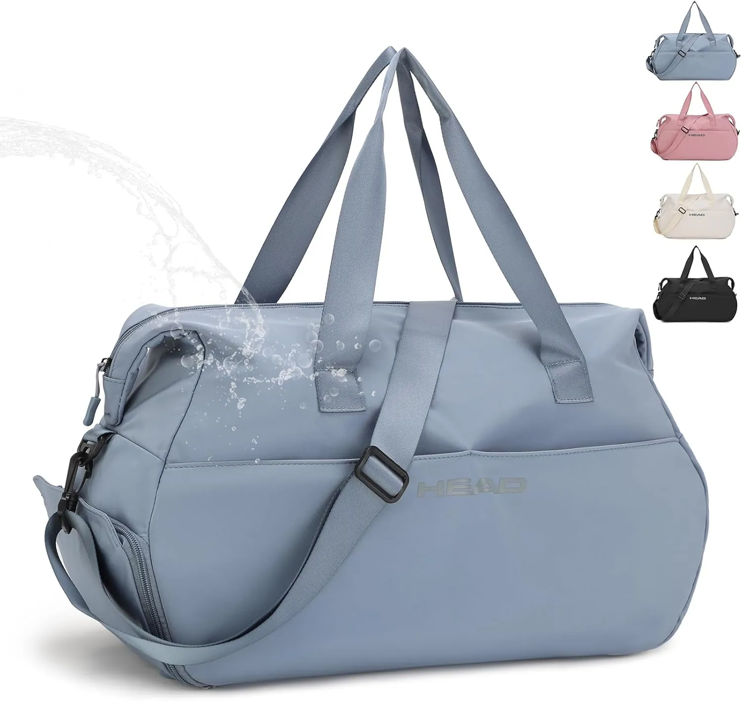 HEAD 32L Carry On Women Gym Duffel Bag with Shoes Compartment, Lightweight Crossbody Women Sport Bag for Men & Women, Workout Tote Bag Handbag for Business/Fitness/Yoga/Weekender Overnight