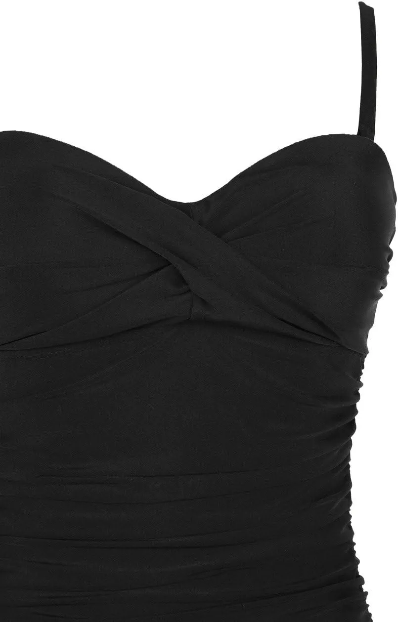 Hilor Women's One Piece Swimsuits Tummy Control Swimwear Ruffle Swimdress with Built in Swim Brief