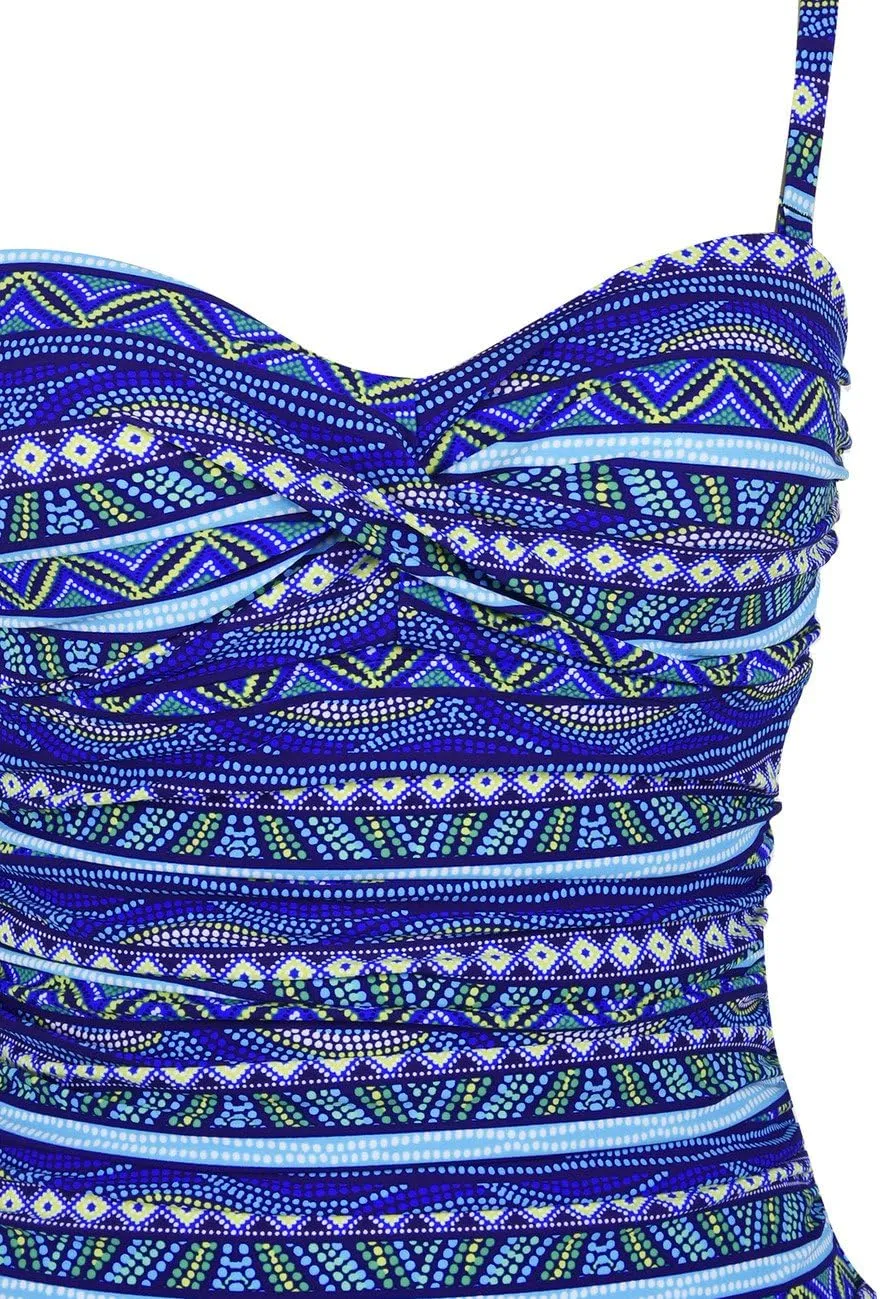 Hilor Women's One Piece Swimsuits Tummy Control Swimwear Ruffle Swimdress with Built in Swim Brief
