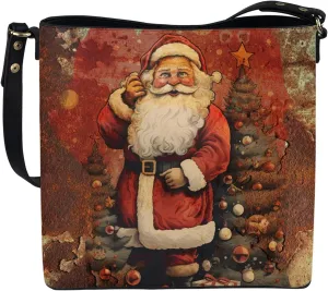Hobo Bags for Women Fall Maple Leaves Leather Handbags Designer Shoulder Bucket Crossbody Purse