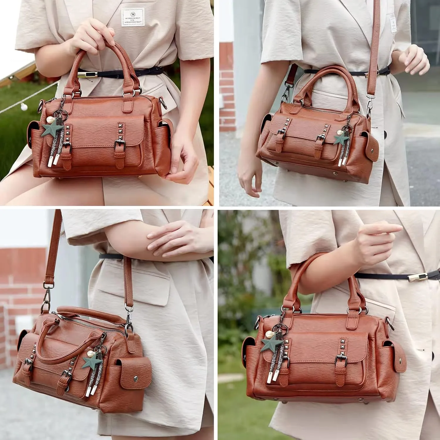 Hobo Bags for Women PU Leather Purses and Handbags Shoulder Bags Ladies Crossbody Bags Top Handle Tote Bag