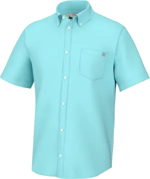 HUK Men's Kona Solid Short Sleeve Fishing Button Down Shirt