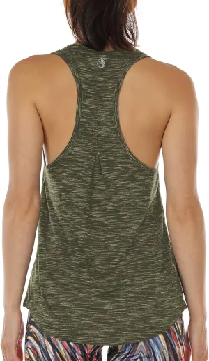 icyzone Workout Tank Tops for Women - Athletic Yoga Tops, Racerback Running Tank Top, Gym Exercise Shirts