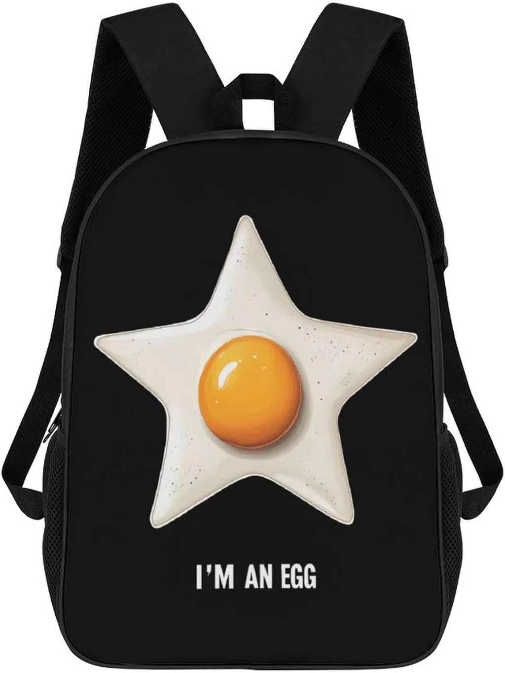 Im An Egg Fried Egg 17 Inch Shoulder Backpack Fashion Laptop Bag Travel Daypack for Camping Hiking