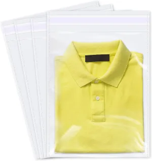 iMailer - 500 Pcs - 10" x 13" Clear Plastic Cellophane Bags - Resealable Self Sealing Cello Poly Bags for Prints, Photos, Documents, Clothing, T-Shirt