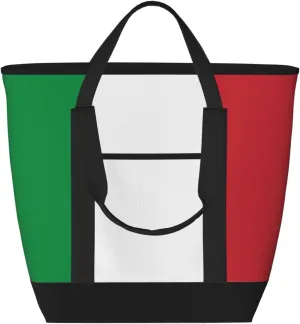 Italian flag Women's tote bags and reusable women's beach bags are suitable for travel insulation and cooling bags.
