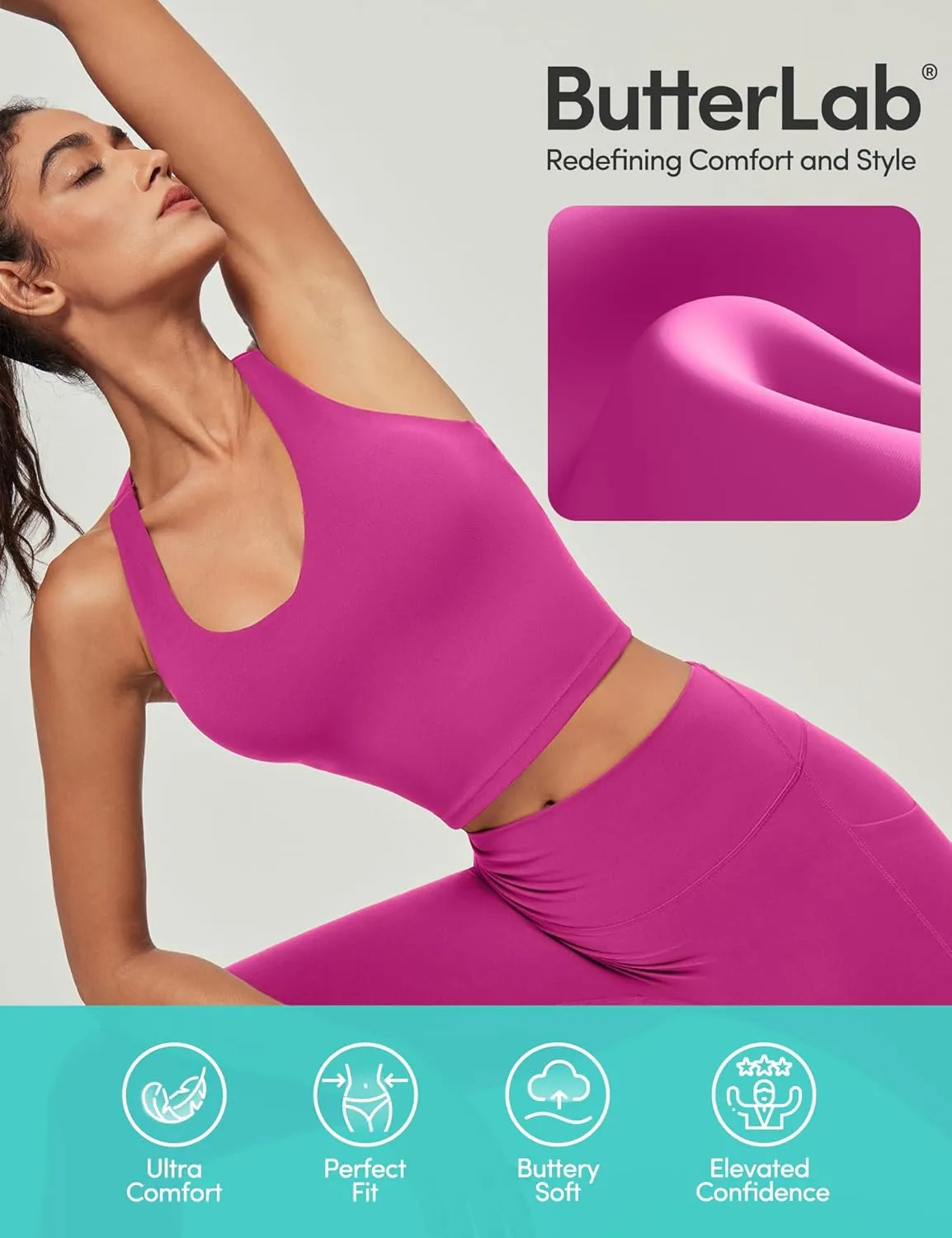 IUGA Buttery Adjustable Workout Tank Tops Woman with Built in Bra Y Back Longline Sports Bra Athletic V-Neck Crop Tops