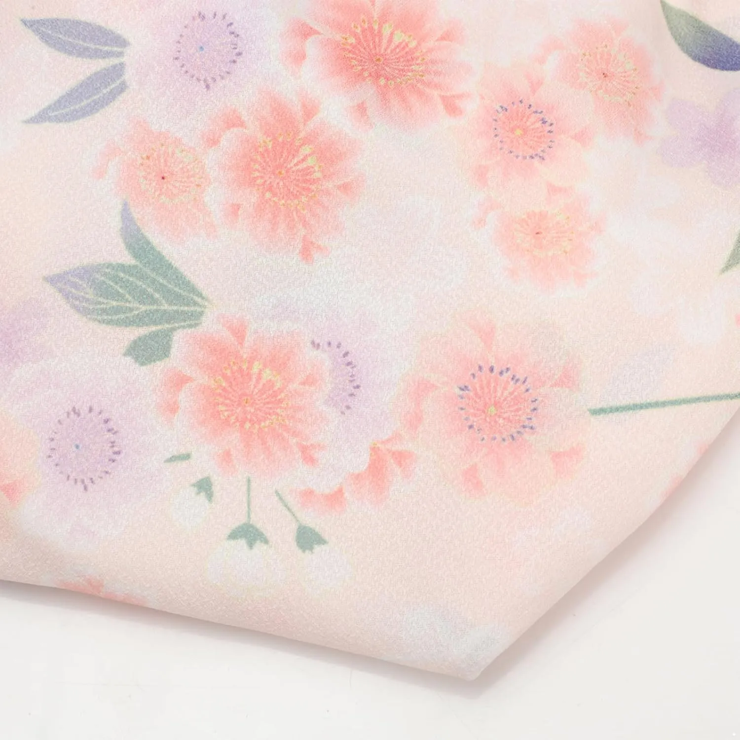 Japanese Style Bucket Handbag Wrist Bag Harajuku Floral Print Drawstring Bag Jewelry Bag Wallet Pouch