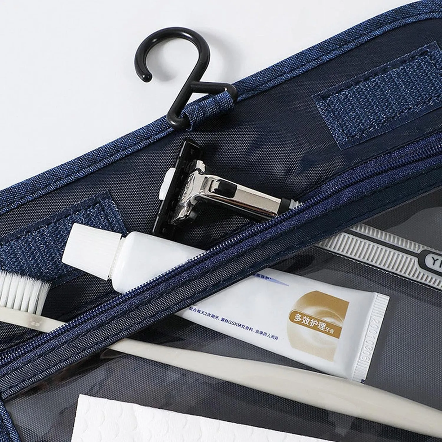 Jewelry Hooks for Hanging Travel Toiletries Bag Men's Business Trip Dry and Wet Separation Portable Toiletries Kit